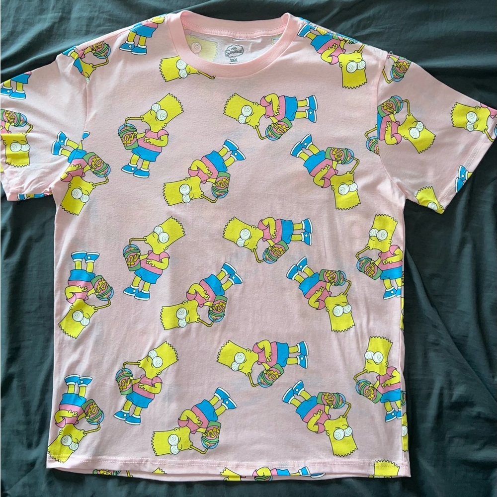 XL men’s pink The Simpson - Bart Simpson squishie short sleeve tshirt